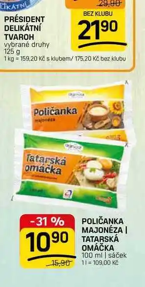 Flop POLIČANKA MAJONÉZA | TATARSKÁ OMÁČKA 100 ml | sáček nabídka