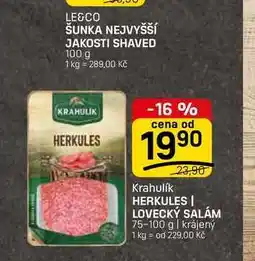 Flop HERKULES | LOVECKÝ SALÁM 75-100 g | krájený nabídka