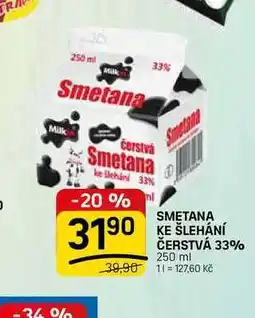 Flop SMETANA KE ŠLEHÁNÍ ČERSTVÁ 33% nabídka