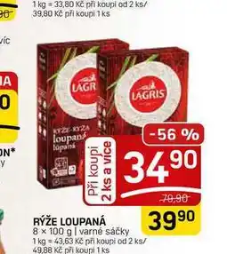 Flop RÝŽE LOUPANÁ LAGRIS 8 x 100 g | varné sáčky nabídka