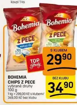Flop BOHEMIA CHIPS Z PECE vybrané druhy nabídka