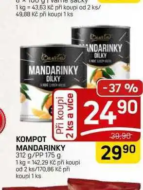 Flop KOMPOT MANDARINKY 312 g/PP 175 g nabídka