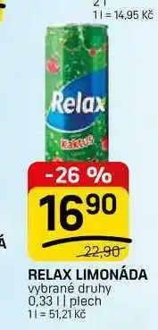 Flop RELAX LIMONÁDA vybrané druhy 0,33 || plech nabídka