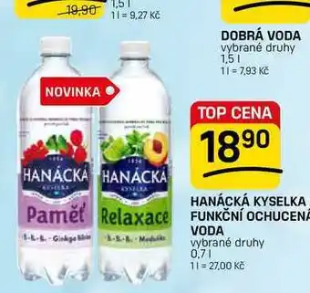Flop HANÁCKÁ KYSELKA FUNKČNÍ OCHUCENĀ VODA vybrané druhy nabídka