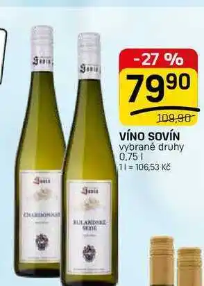 Flop VÍNO SOVÍN vybrané druhy nabídka