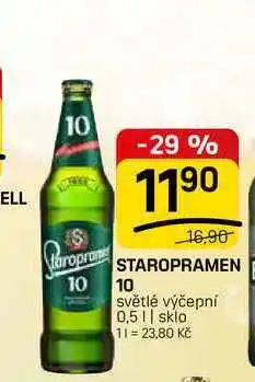 Flop STAROPRAMEN 10 10 světlé výčepní nabídka