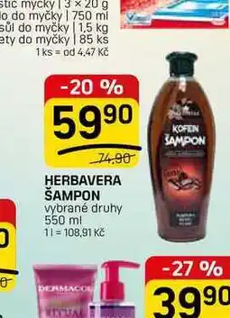 Flop HERBAVERA ŠAMPON vybrané druhy nabídka