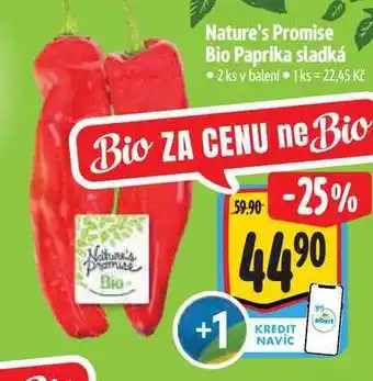Albert Nature's Promise Bio Paprika sladká 2 ks nabídka