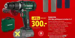 Lidl PARKSIDE 20V Aku příklepová vrtačka 3 v 1 nabídka