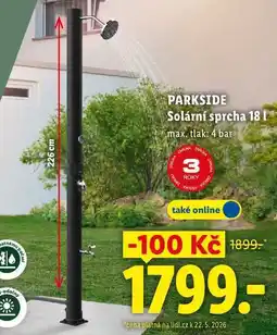 Lidl PARKSIDE Solární sprcha nabídka