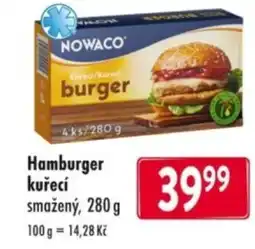 Qanto Nowaco Hamburger kuřecí smažený nabídka