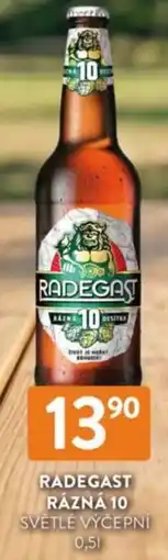 Qanto Radegast rázná 10 světlé výčepní nabídka