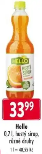 Qanto Hello, hustý sirup nabídka