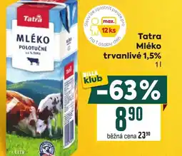 Billa Tatra Mléko trvanlivé 1,5% nabídka