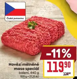 Billa Hovězí mělněné maso speciál nabídka