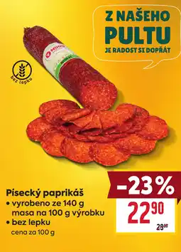 Billa Písecký paprikáš nabídka