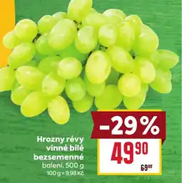 Billa Hrozny révy vinné bílé bezsemenné nabídka