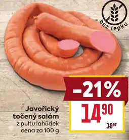 Billa Javořický točený salám nabídka