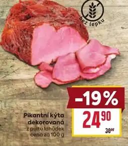 Billa Pikantní kýta dekorovaná nabídka