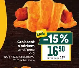 Billa Croissant s párkem z naší pece nabídka