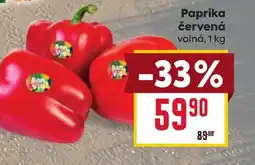 Billa Paprika červená volná nabídka
