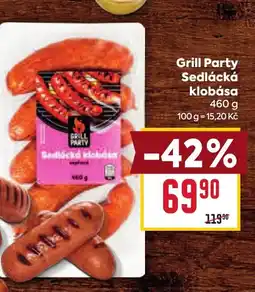 Billa Grill Party Sedlácká klobása nabídka