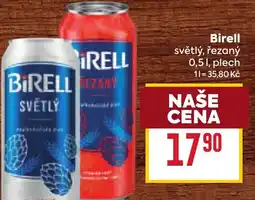 Billa Birell světlý, řezaný nabídka