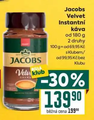Billa Jacobs Velvet instantní káva nabídka