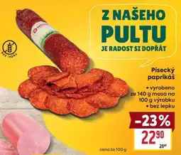 Billa Písecký paprikáš nabídka