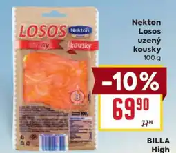 Billa Nekton Losos uzený kousky 100 g nabídka