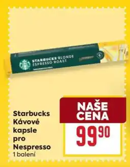 Billa Starbucks Kávové kapsle pro Nespresso nabídka