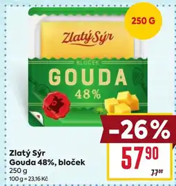 Billa Zlatý Sýr Gouda 48%, bloček nabídka