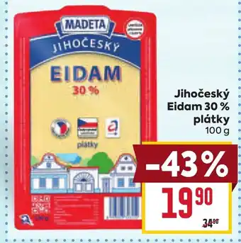Billa Madeta Jihočeský Eidam 30% plátky nabídka