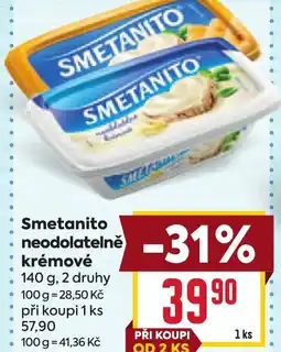 Billa Smetanito neodolatelně krémové nabídka