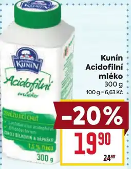 Billa Kunín Acidofilní mléko nabídka