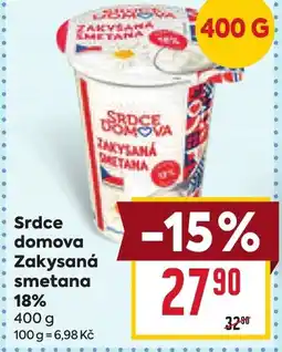 Billa Srdce domova Zakysaná smetana 18% nabídka