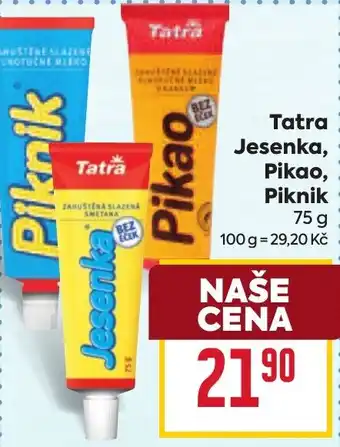 Billa Tatra Jesenka, Pikao, Piknik nabídka