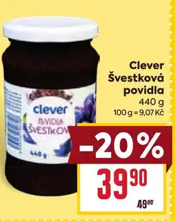 Billa Clever Švestková povidla nabídka