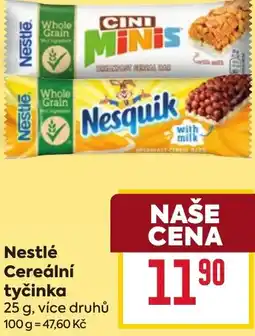 Billa Nestle Cereální tyčinka nabídka