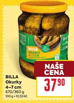 Billa BILLA Okurky 4-7 cm nabídka