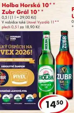CBA Holba Horská 10** Zubr Grál 10**, 0,5 nabídka
