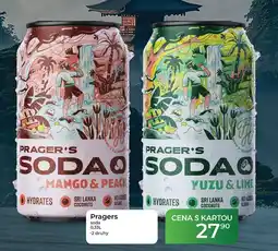 Tamda Foods Pragers soda nabídka