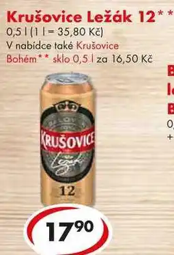 CBA Krušovice Ležák 12**, 0,5 nabídka