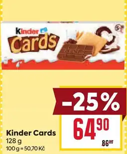 Billa Kinder Cards nabídka