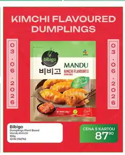 Tamda Foods Bibigo Dumplings Plant Based Mandu Kimchi nabídka