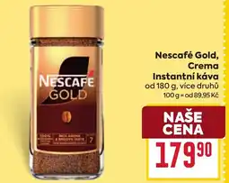 Billa Nescafé Gold, Crema Instantní káva nabídka