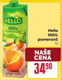 Billa Hello 100% pomeranč nabídka