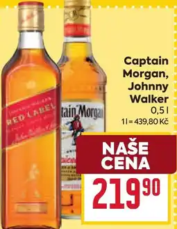 Billa Captain Morgan, Johnny Walker nabídka