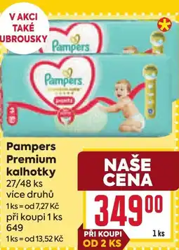 Billa Pampers Premium kalhotky nabídka