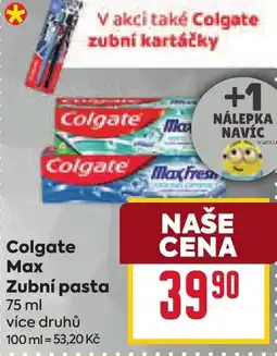 Billa Colgate Max Zubní pasta nabídka